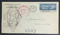 Momen Us Stamps #c15 Used April 19 1930 Graf Zeppelin Fdc Cover Xf