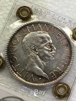 Moneta da 20 Lire LITTORE 1927 A. VI FDC periziata Erpini Gianfranco