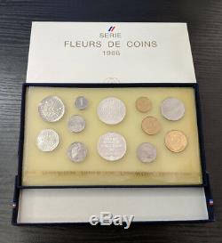 Monnaie de Paris Coffret FDC Fleur de Coin 12 pièces 1986