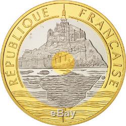 Monnaies, France, Mont Saint Michel, 20 Francs, 1992, FDC, Tri-Metallic #19672