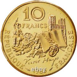Monnaies, Vème République, 10 Francs Victor Hugo, 1985, Piéfort, KM #81587