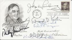 NEW YORK CITY MAYORS First Day Cover 7 Signatures FDC Cachet Mayoral COA