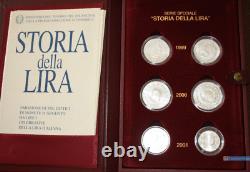 NL ITALIA Storia della Lira 3 DITTICI Argento 1999/2000/2001 FDC Set Zecca perf