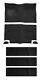 New! 1965-1968 Mustang Black Fastback Set Carpet Molded by ACC With Fold down 3
