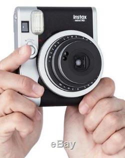New Fuji Instax mini 90 Neo Classic Instant Film Camera + 50 Shots Film + Case