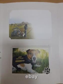New Ukraine Stamps Minesweeper Dog Patron In Original Presentation Booklet FDC