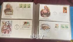 Nice First Day Cover (FDC) lot of 148 Unaddressed Fleetwood from 1984-86 +Album