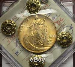 Nl Veiii 100 Lire Oro Italia Su Prora 1931 IX Fdc Periziata Marcoccia