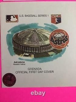 Nolan Ryan 1988 Grenada signed first day cover Astros envelope and stamp WithCOA