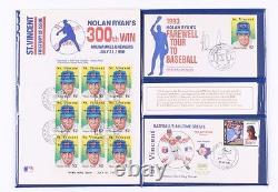 Nolan Ryan Signed Rangers 1993 Farewell Tour to Baseball FDC Collection JSA COA