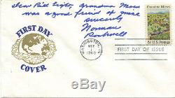 Norman Rockwell Signed First Day Cover 1969 Grandma Moses was a good friend of