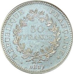 O7309 FINEST 50 Francs Piefort Hercule 1979 PCGS SP67 Argent Silver FDC