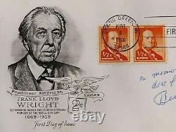 Only One Frank Lloyd Wright / Buckminster Fuller Signed / First Day Cover