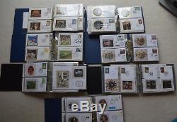 Over 800 of Benham First Day Cover FDC Job Lot Bulk Collection 1980 to 1995