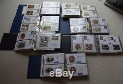 Over 800 of Benham First Day Cover FDC Job Lot Bulk Collection 1980 to 1995