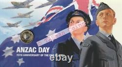 PNC Australia 2020 Anzac Day 75th Anniversary End WWII RAM $2 Coloured Coin