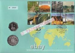 PNC Australia/UK 2005 World Heritage Sites RAM 50c Coin & UK 50p Coin L/E 30000