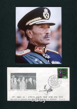 PRESIDENT OF EGYPT Anwar as Sadat autograph, signed First Day Cover mounted