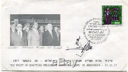 PRESIDENT OF EGYPT Anwar as Sadat autograph, signed First Day Cover mounted