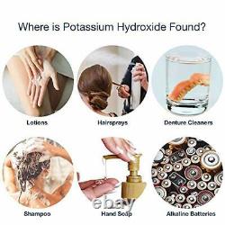 PURE Potassium Hydroxide Flakes 2 LB Castile Soap Liquid Maker Anhydrous KOH Dry