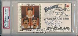 Padres Opening Day Three Homers Multi-Signed/Autographed FDC PSA/DNA 152849