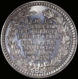 Peru 1849 / 1821 Silver Proclamation Medal FDC