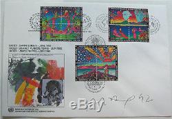 Peter Max United Nations 1992 Earth Summit First Day Cover