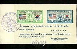 Postal History Korea #132-173 Footnote S/S FDC Country Flags 1951 Set of 21 Rare