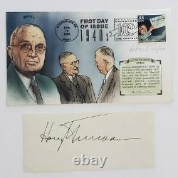 President Harry S. Truman Signed Autographed Cut Signature with Bevil FDC 126/200