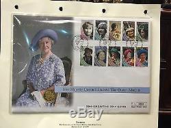 Queen Mother First Day Cover With Solid 22 Ct Gold 1/4 Oz Coin