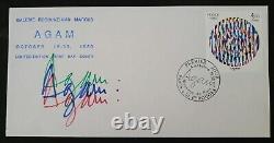 RARE 1980 Yaacov AGAM Life Ltd. Edition SIGNED First Day Cover NEIMAN MARCUS