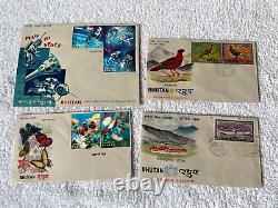 RARE Collectors Bhutan 3D stamps 1967 & 1986 First Day Cover Letter Stamps