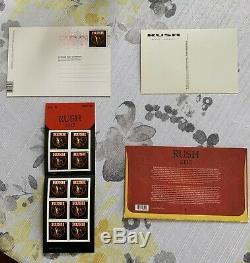 RARE Rush Complete Postcard Stamp Set + Neil Peart Postcard FDC Geddy Lee Moon