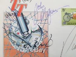 RARE SIGNED JOEY & ROBERT DUNLOP Isle of Man TT 1987 First Day Cover Autograph