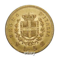 REGNO D' ITALIA Vittorio Emanuele II 5 lire 1863 FDC Periziata MORUZZI ROMA