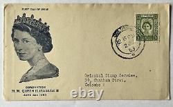 Rare 1953 Ceylon (sri Lanka) Coronation Fdc Cover H. M. Queen Elizabeth II