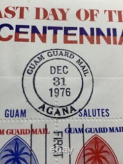 Rare 1976 Agana Guam Guard Mail Fdc Last Day Of Bicentennial Cover Numbered 235