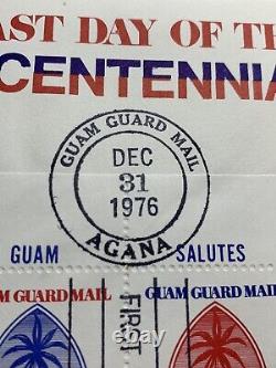 Rare 1976 Agana Guam Guard Mail Fdc Last Day Of Bicentennial Cover Numbered 235
