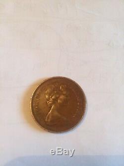 Rare 2p New Pence 1971 Coin Extemely Rare Color Red Brown Bronze