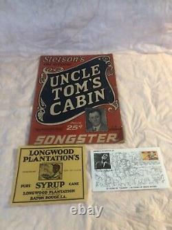 Rare Antique old black Americana lot Uncle Toms cabin label first day cover etc