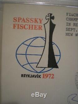 Rare Hand Signed Fdc-bobby Fischer-boris Spassky Chess Psa Encapsulated-cert