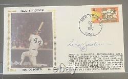 Reggie Jackson 1977 Mr. October Gateway Cachet FDC First Day Cover RARE AUTO