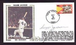 Reggie Jackson Signed 1977 Mr. October Gateway Cachet FDC First Day Cover PSA