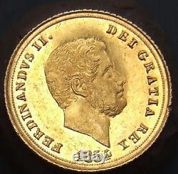 Regno Delle Due Sicilie Ferdinando II 3 Ducati 1854 Fdc Raro (id 55900)