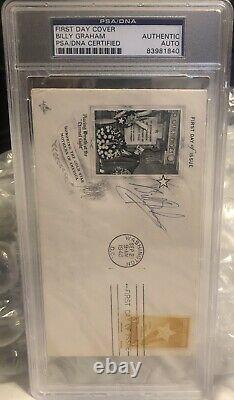 Rev. Billy Graham Signed 1948 First Day Cover PSA Authenticated & Encap