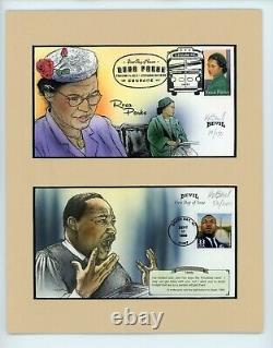 Rosa Parks M. L. King First Day Covers Framed FDC 10 x 12 Stamps