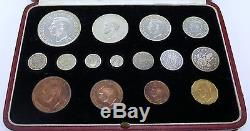 Royal Mint 1937 Pre Decimal 15 Proof Coin Maundy Set FDC Original Case