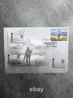 Russian Warship, DONE FDC, Envelope, 2 FULL Blocks Postage Stamp, Folder UKRAINE