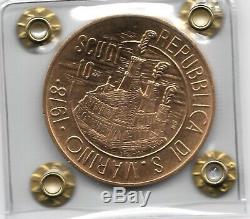 SAN MARINO 1978 GOLD COIN, 10 scudi moneta oro FDC / P21399