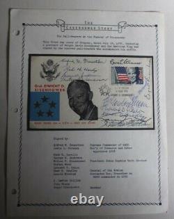SIGNED First Day Cover by Pall-Bearers at Eisenhowers Funeral, Gen Omar Bradley